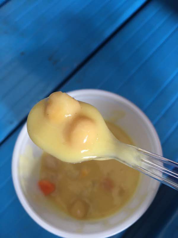 ひよこ豆とコーンのスープ